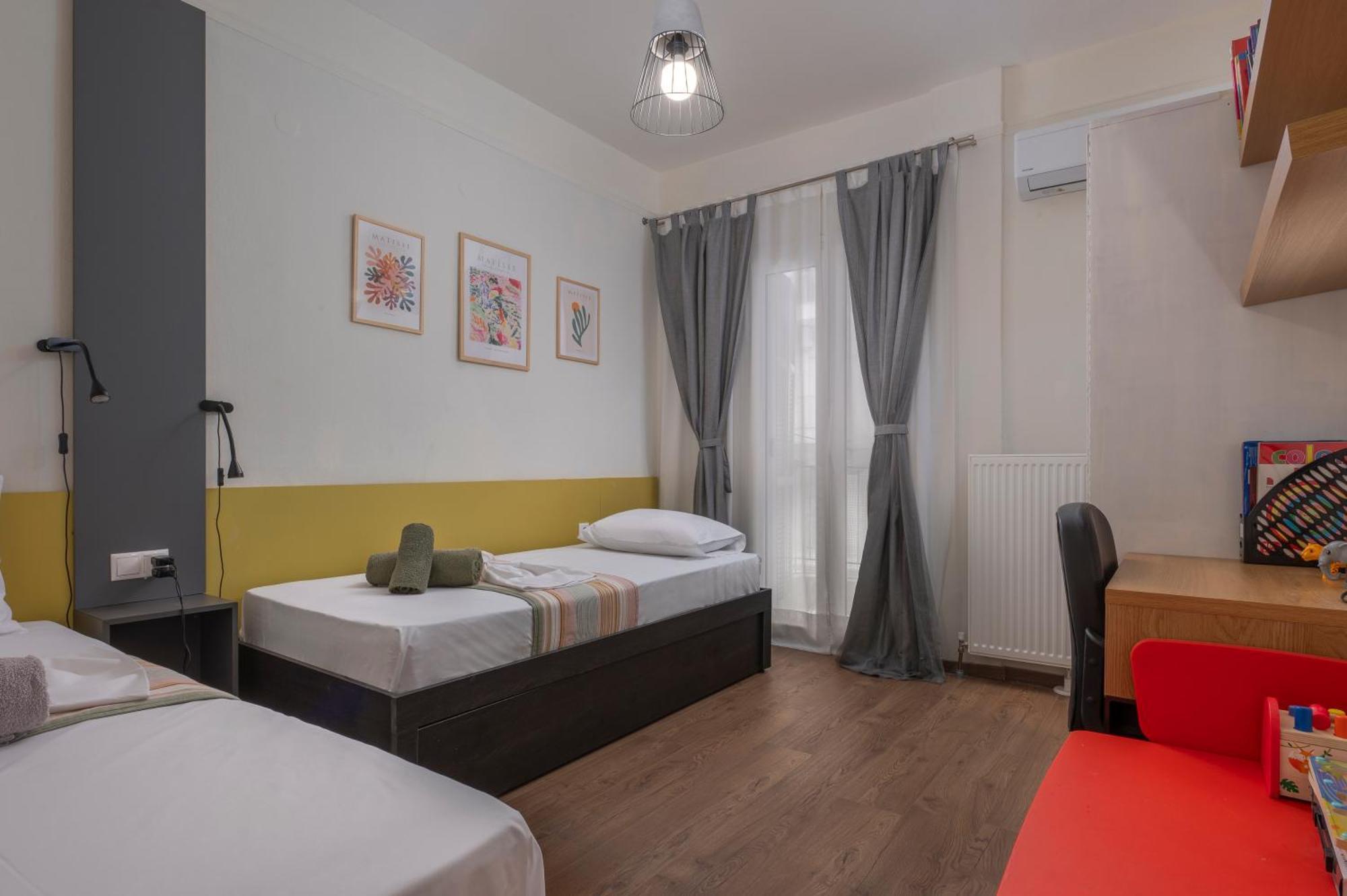 Estia Thessaloniki Apartment, Cozy, Spacious, Sunny, 2 Rooms-5 Beds Exteriör bild