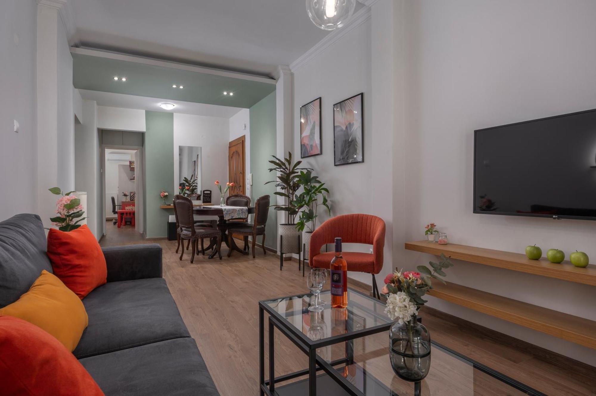 Estia Thessaloniki Apartment, Cozy, Spacious, Sunny, 2 Rooms-5 Beds Exteriör bild